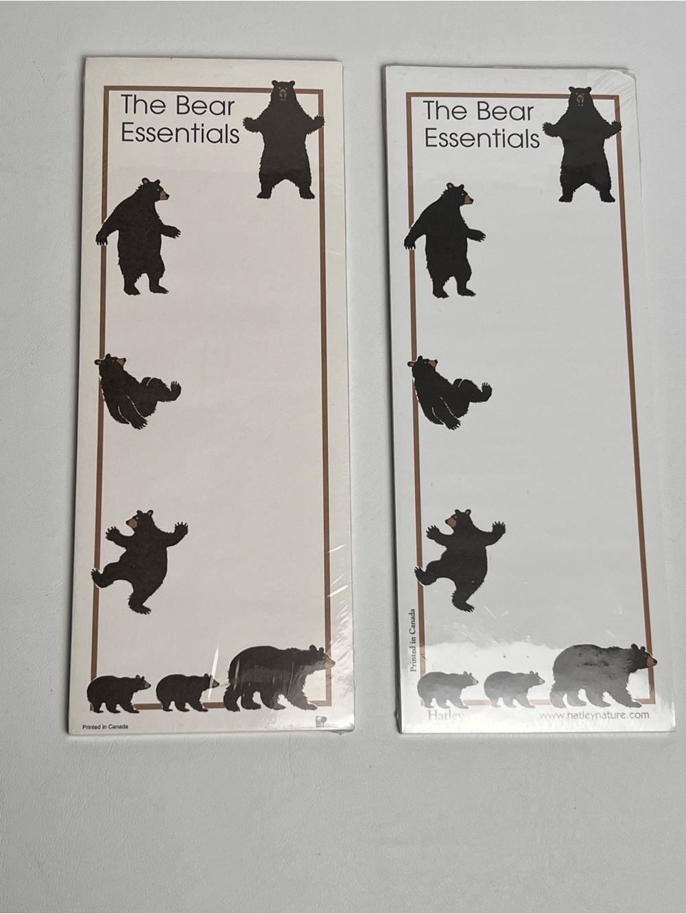 Lot of 2 Notepad Magnetic Refrigerator Notepads The Bear Essentials Grocery List